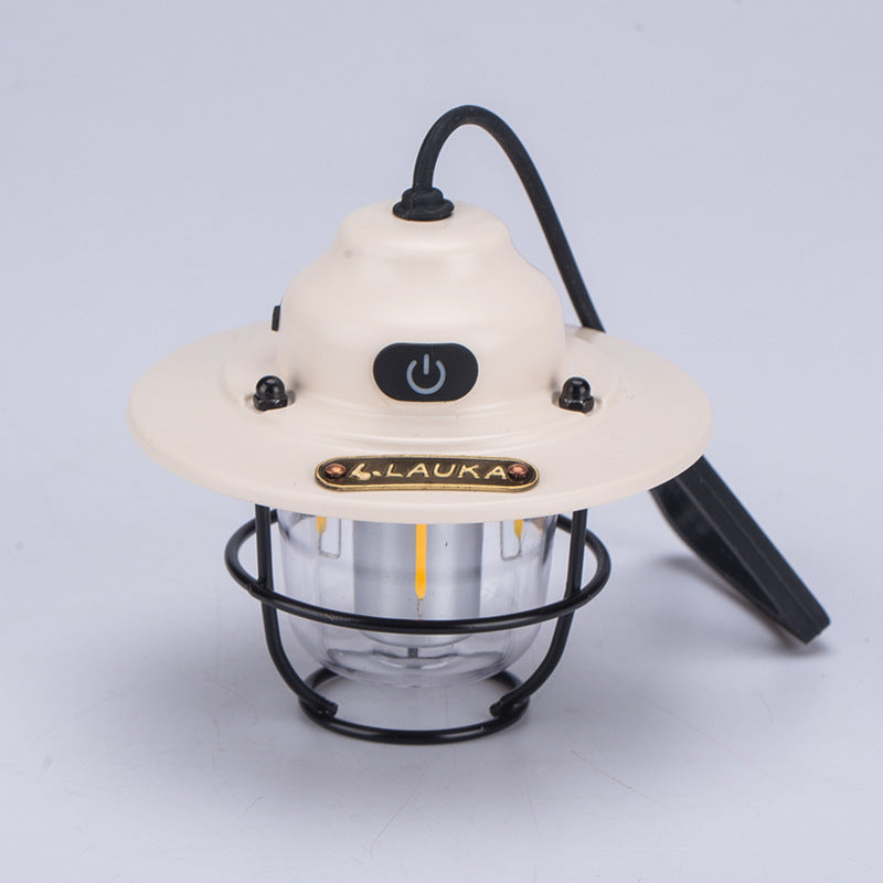 Cyberbee Retro Camping Lantern Type-C Rechargeable Handheld Lantern Stepless Dimming Outdoor Hanging Lantern Emergency