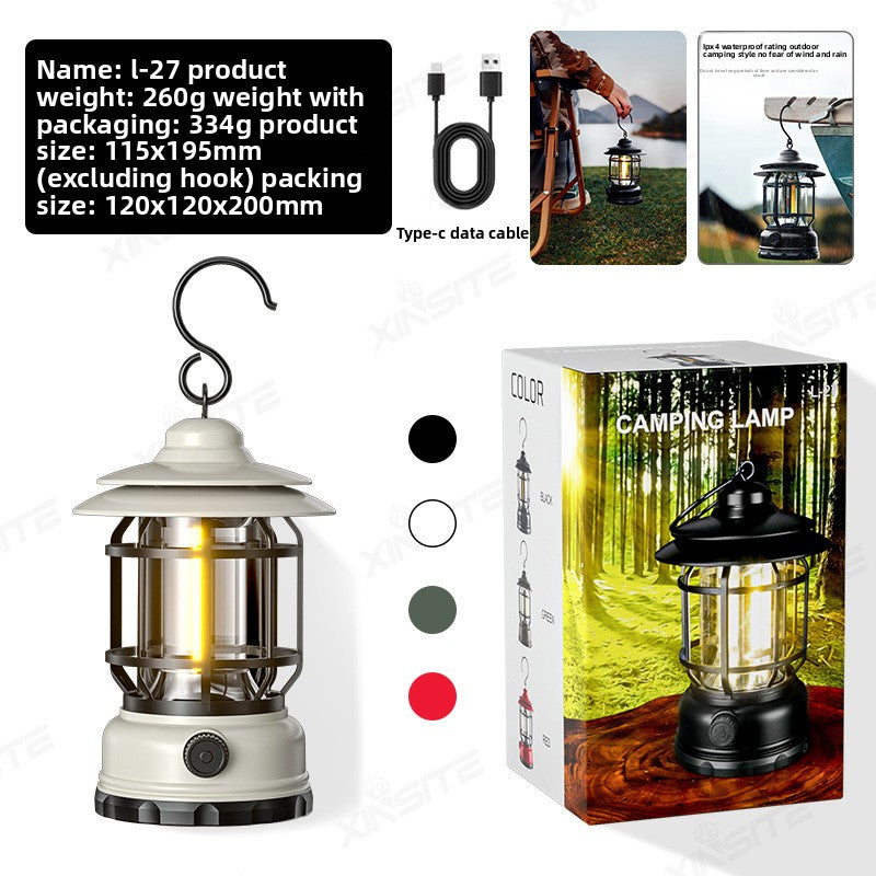 Outdoor New Barn Lantern 5800 Camping Lamp Solar Charging Led Camping Tent Multi-Function Portable Stretching Light