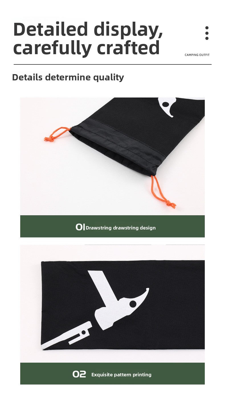 Outdoor Ground Peg Storage Bag Large Capacity Handheld Simple Tool Bag Oxford Cloth Tent Peg Hammer Bag Envelope Style