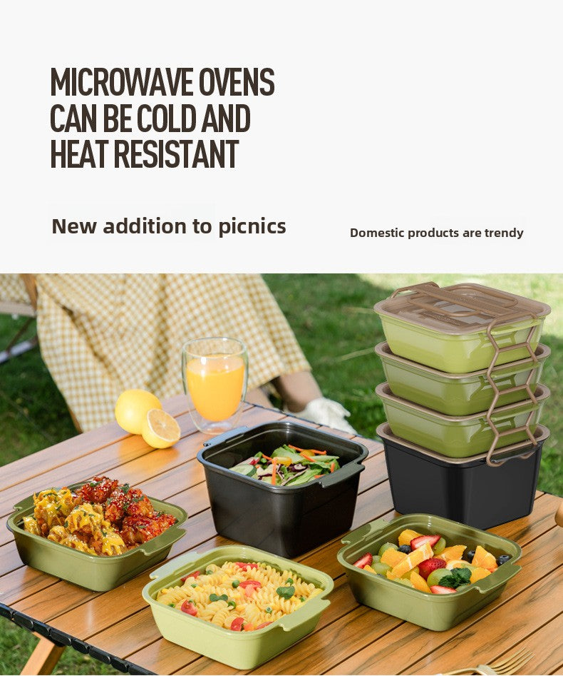 Outdoor Portable Picnic Box Foldable Student Multifunctional Lunch Box Portable Outdoor Food Grade Fresh-Keeping Fruit Box
