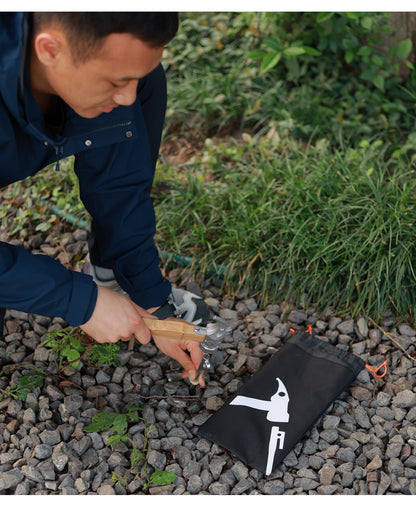 Outdoor Ground Peg Storage Bag Large Capacity Handheld Simple Tool Bag Oxford Cloth Tent Peg Hammer Bag Envelope Style