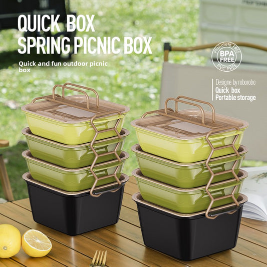 Outdoor Portable Picnic Box Foldable Student Multifunctional Lunch Box Portable Outdoor Food Grade Fresh-Keeping Fruit Box