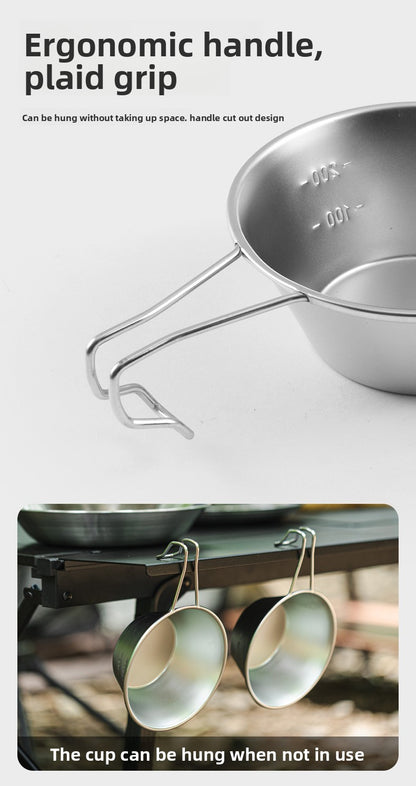 Outdoor 304 Stainless Steel Dinner Plate Set Portable Dinner Bowl Plate Six-piece Set Camping Picnic Fruit Plate Barbecue Plate