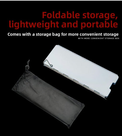 Outdoor Camping Stove Windshield Camping Gas Stove Cassette Stove Windshield Ultra-Light Portable Foldable 10 Pieces