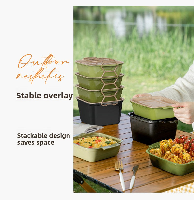 Outdoor Portable Picnic Box Foldable Student Multifunctional Lunch Box Portable Outdoor Food Grade Fresh-Keeping Fruit Box