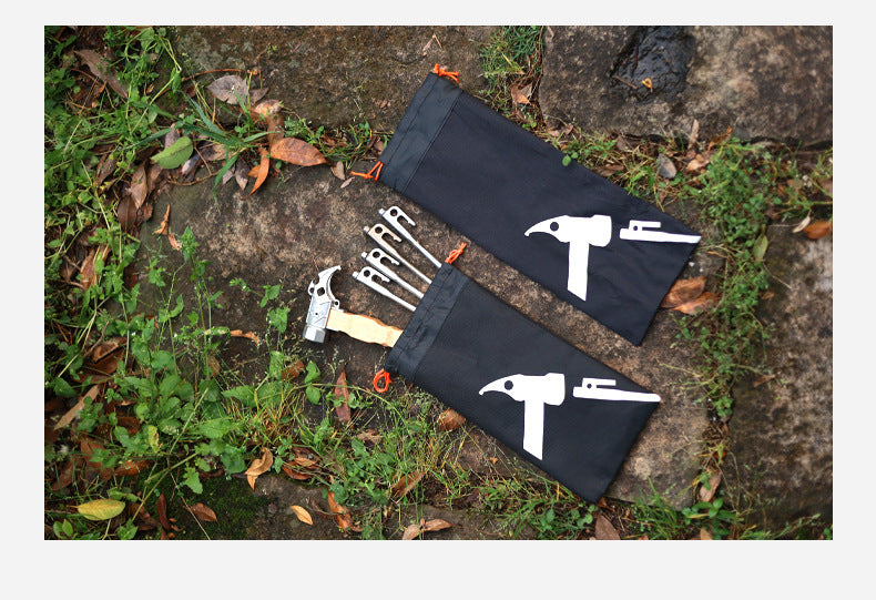 Outdoor Ground Peg Storage Bag Large Capacity Handheld Simple Tool Bag Oxford Cloth Tent Peg Hammer Bag Envelope Style