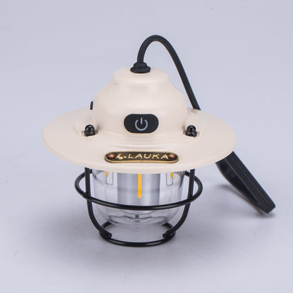 Cyberbee Retro Camping Lantern Type-C Rechargeable Handheld Lantern Stepless Dimming Outdoor Hanging Lantern Emergency
