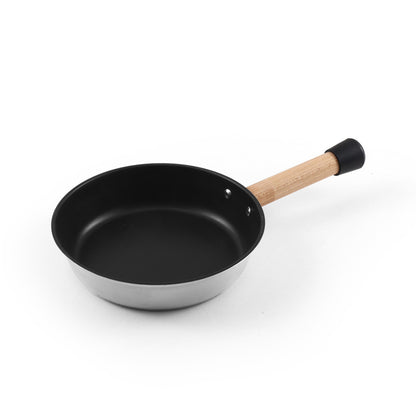 Outdoor 304 Stainless Steel Frying Pan Portable Detachable Handle Flat Pan Camping Picnic Small Cookware Non-stick Pan