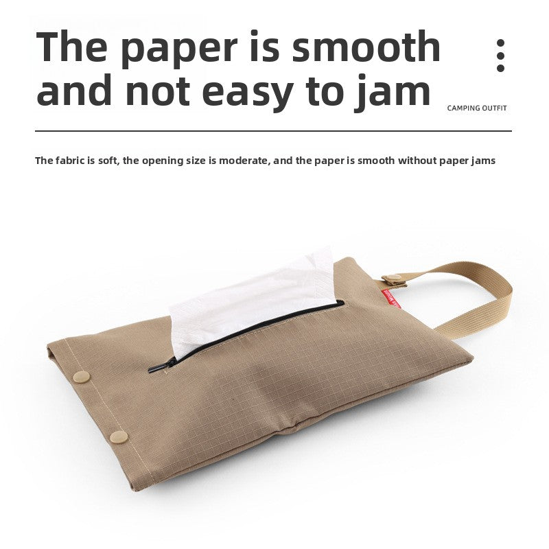 Outdoor Camping BBQ Tissue Storage Bag Portable Tissue Storage Box Car Home Hanging Portable Tissue Bag