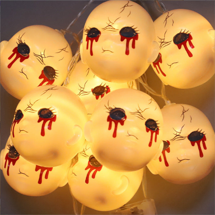 Halloween String Lights Scene Setup LED Pumpkin String Lights Outdoor Festival Decoration LED Halloween String Lights