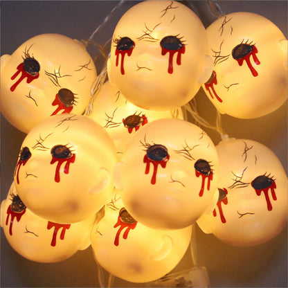 Halloween String Lights Scene Setup LED Pumpkin String Lights Outdoor Festival Decoration LED Halloween String Lights
