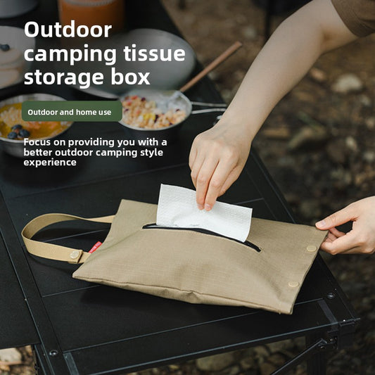 Outdoor Camping BBQ Tissue Storage Bag Portable Tissue Storage Box Car Home Hanging Portable Tissue Bag