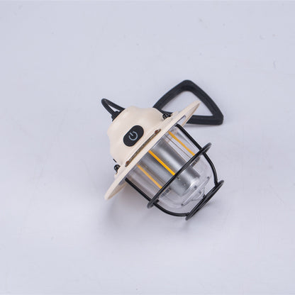 Cyberbee Retro Camping Lantern Type-C Rechargeable Handheld Lantern Stepless Dimming Outdoor Hanging Lantern Emergency