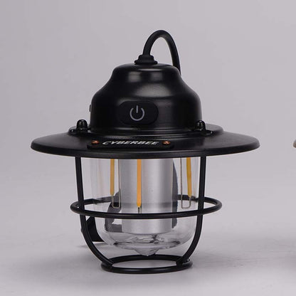 Cyberbee Retro Camping Lantern Type-C Rechargeable Handheld Lantern Stepless Dimming Outdoor Hanging Lantern Emergency