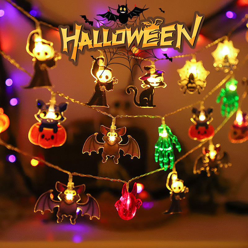 Halloween String Lights Scene Setup LED Pumpkin String Lights Outdoor Festival Decoration LED Halloween String Lights
