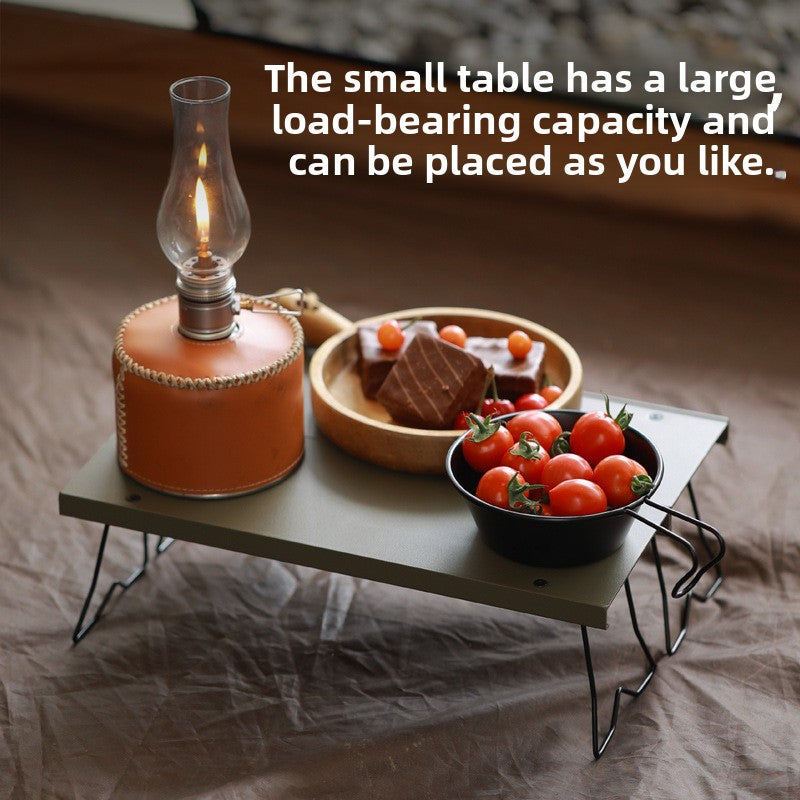 Outdoor Aluminum Alloy Foldable Quick-Open Table Portable Backpack Table Camping Picnic Table Lightweight Integrated Small Table