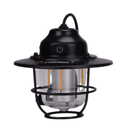 Cyberbee Retro Camping Lantern Type-C Rechargeable Handheld Lantern Stepless Dimming Outdoor Hanging Lantern Emergency