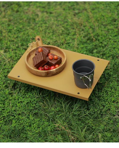 Outdoor Aluminum Alloy Foldable Quick-Open Table Portable Backpack Table Camping Picnic Table Lightweight Integrated Small Table