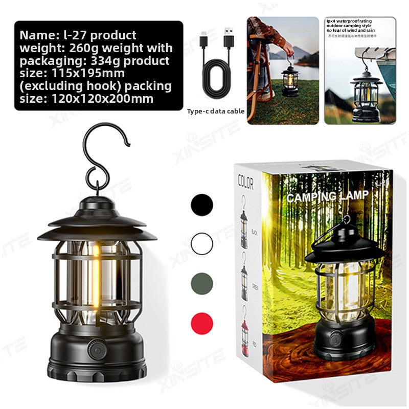 Outdoor New Barn Lantern 5800 Camping Lamp Solar Charging Led Camping Tent Multi-Function Portable Stretching Light