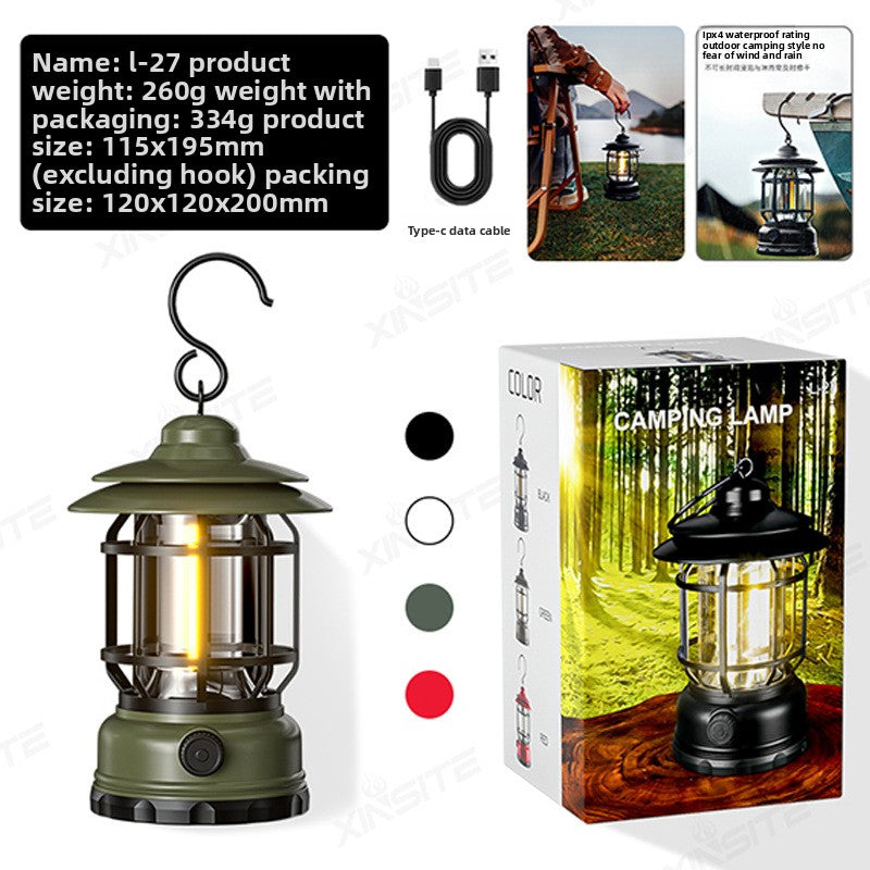 Outdoor New Barn Lantern 5800 Camping Lamp Solar Charging Led Camping Tent Multi-Function Portable Stretching Light