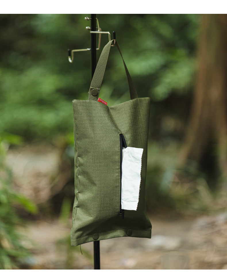 Outdoor Camping BBQ Tissue Storage Bag Portable Tissue Storage Box Car Home Hanging Portable Tissue Bag