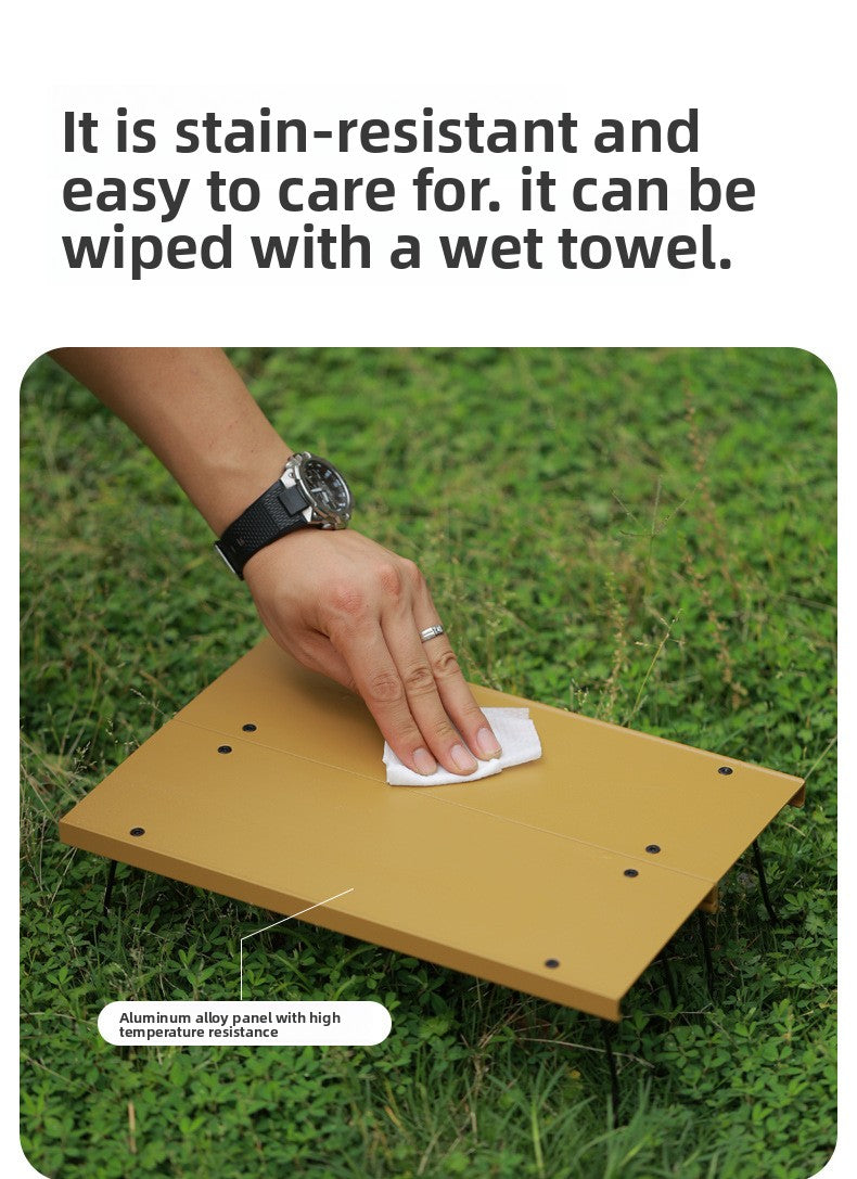 Outdoor Aluminum Alloy Foldable Quick-Open Table Portable Backpack Table Camping Picnic Table Lightweight Integrated Small Table