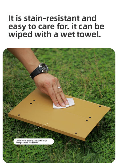 Outdoor Aluminum Alloy Foldable Quick-Open Table Portable Backpack Table Camping Picnic Table Lightweight Integrated Small Table