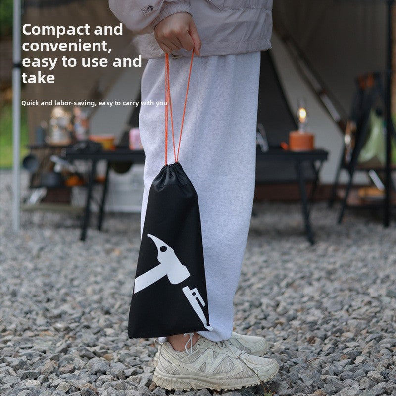 Outdoor Ground Peg Storage Bag Large Capacity Handheld Simple Tool Bag Oxford Cloth Tent Peg Hammer Bag Envelope Style
