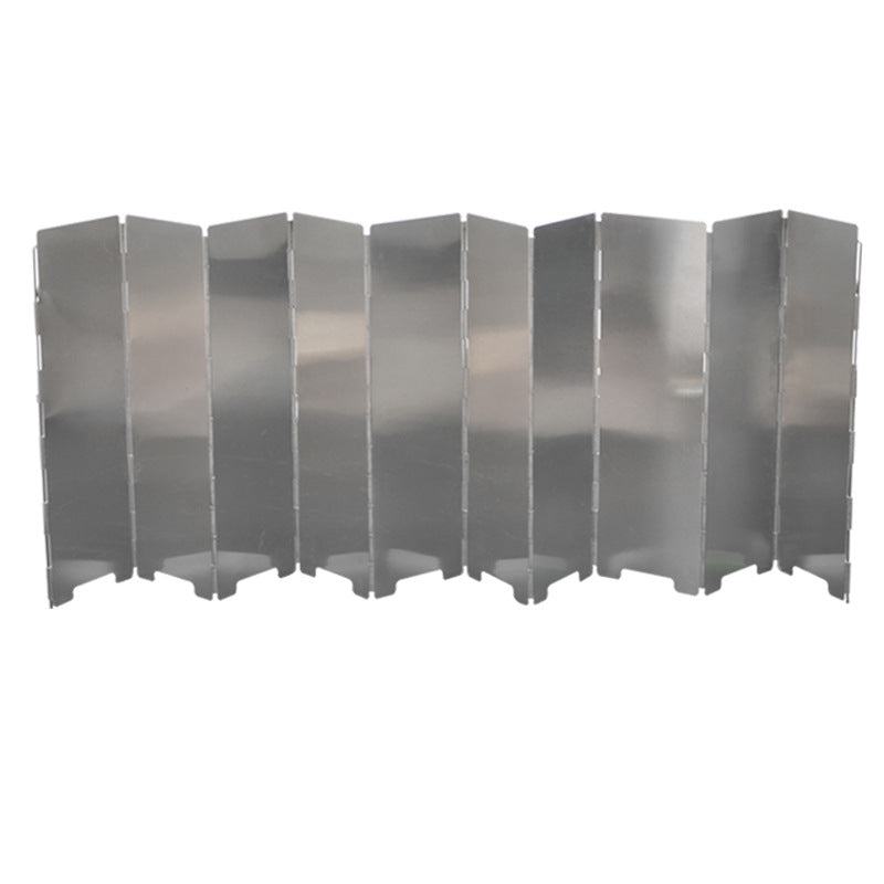 Outdoor Camping Stove Windshield Camping Gas Stove Cassette Stove Windshield Ultra-Light Portable Foldable 10 Pieces