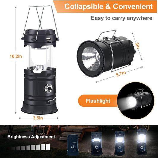Outdoor New Barn Lantern 5800 Camping Lamp Solar Charging Led Camping Tent Multi-Function Portable Stretching Light