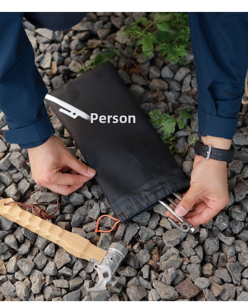 Outdoor Ground Peg Storage Bag Large Capacity Handheld Simple Tool Bag Oxford Cloth Tent Peg Hammer Bag Envelope Style