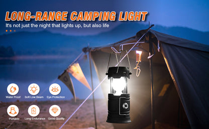 Outdoor New Barn Lantern 5800 Camping Lamp Solar Charging Led Camping Tent Multi-Function Portable Stretching Light