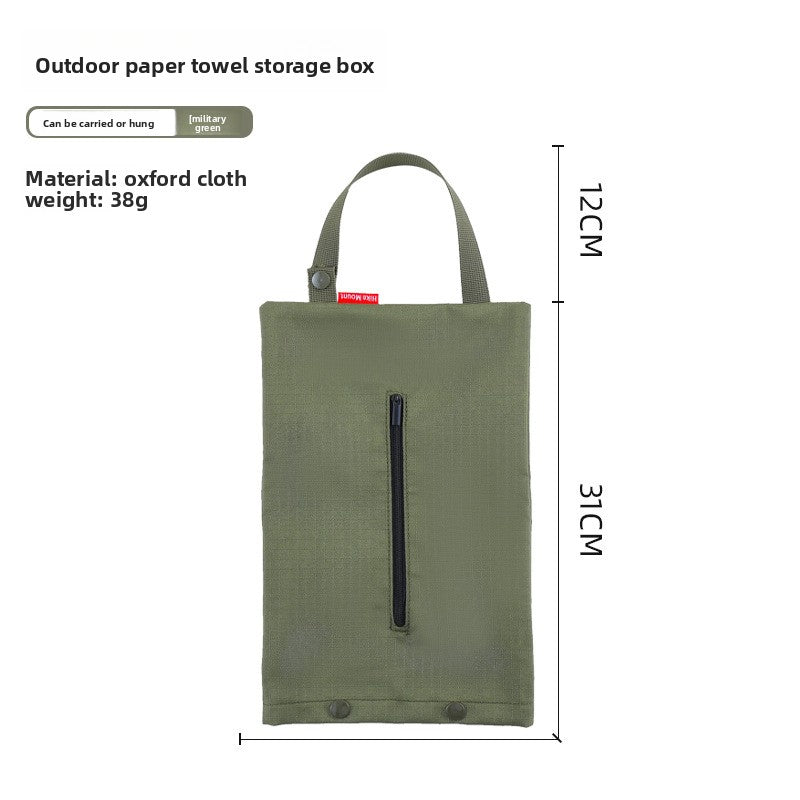 Outdoor Camping BBQ Tissue Storage Bag Portable Tissue Storage Box Car Home Hanging Portable Tissue Bag