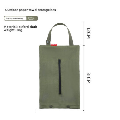 Outdoor Camping BBQ Tissue Storage Bag Portable Tissue Storage Box Car Home Hanging Portable Tissue Bag