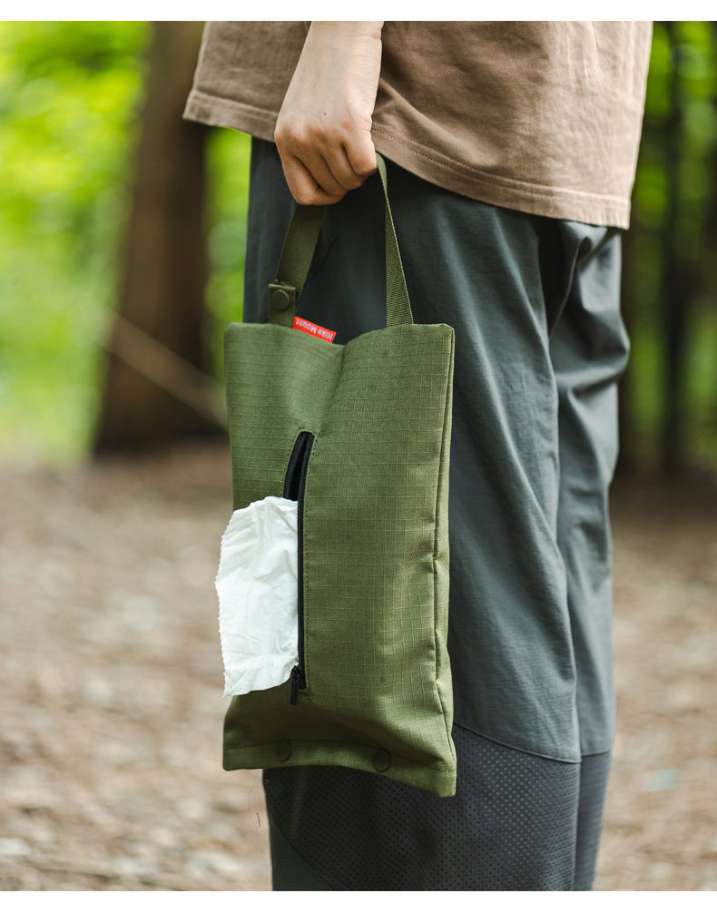 Outdoor Camping BBQ Tissue Storage Bag Portable Tissue Storage Box Car Home Hanging Portable Tissue Bag