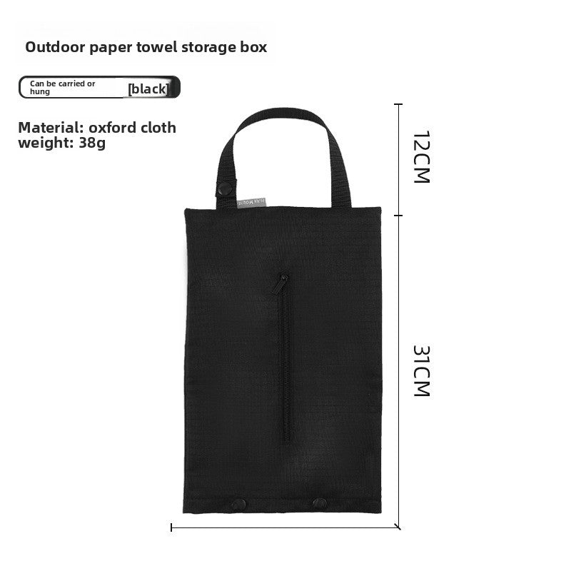 Outdoor Camping BBQ Tissue Storage Bag Portable Tissue Storage Box Car Home Hanging Portable Tissue Bag