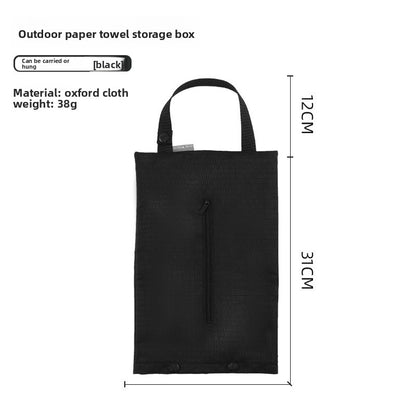 Outdoor Camping BBQ Tissue Storage Bag Portable Tissue Storage Box Car Home Hanging Portable Tissue Bag