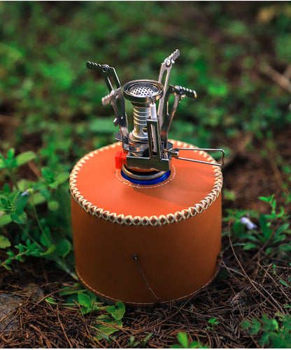 Outdoor Foldable Single 101 Pot Set Non-Stick Pan Portable Camping Picnic Stove Suit Ultra-Light Camping Cookware