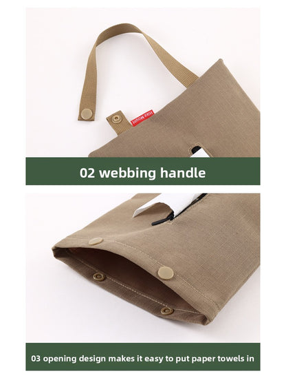 Outdoor Camping BBQ Tissue Storage Bag Portable Tissue Storage Box Car Home Hanging Portable Tissue Bag