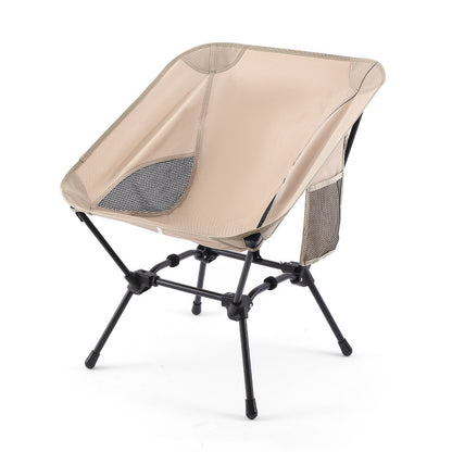 Outdoor Foldable Moon Chair Camping Picnic Backrest Chair Self-Driving BBQ Portable Chair High-Low Dual-Use Leisure Chair