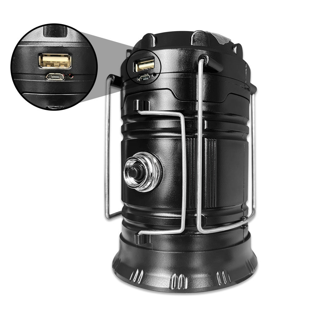 Outdoor New Barn Lantern 5800 Camping Lamp Solar Charging Led Camping Tent Multi-Function Portable Stretching Light