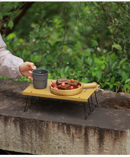 Outdoor Aluminum Alloy Foldable Quick-Open Table Portable Backpack Table Camping Picnic Table Lightweight Integrated Small Table