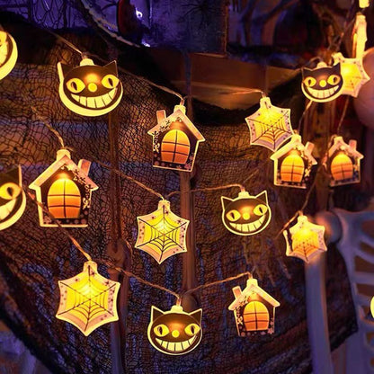 Halloween String Lights Scene Setup LED Pumpkin String Lights Outdoor Festival Decoration LED Halloween String Lights