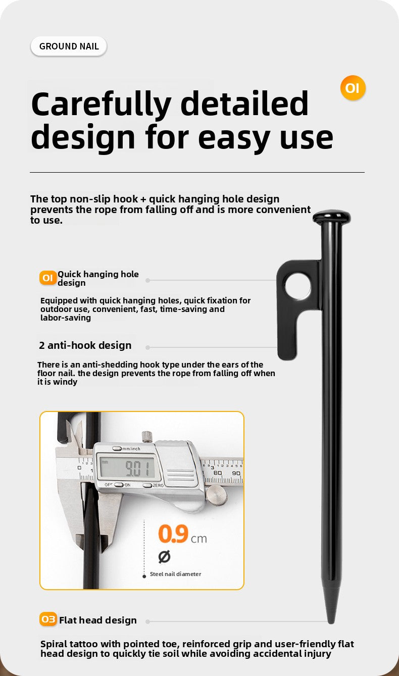 Outdoor Tent Canopy Ground Peg Set Aluminum Alloy Tent Peg Hammer Windproof Rope Camping Fixing Kit Amazon