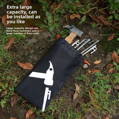Outdoor Ground Peg Storage Bag Large Capacity Handheld Simple Tool Bag Oxford Cloth Tent Peg Hammer Bag Envelope Style