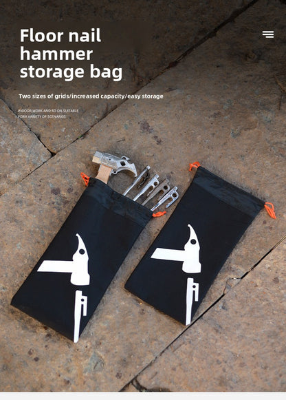 Outdoor Ground Peg Storage Bag Large Capacity Handheld Simple Tool Bag Oxford Cloth Tent Peg Hammer Bag Envelope Style