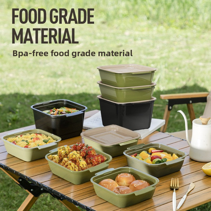 Outdoor Portable Picnic Box Foldable Student Multifunctional Lunch Box Portable Outdoor Food Grade Fresh-Keeping Fruit Box