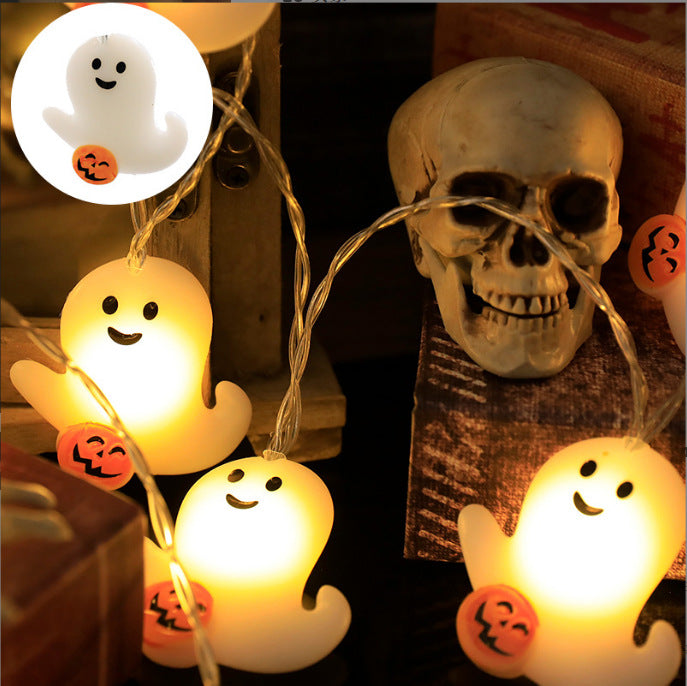 Halloween String Lights Scene Setup LED Pumpkin String Lights Outdoor Festival Decoration LED Halloween String Lights