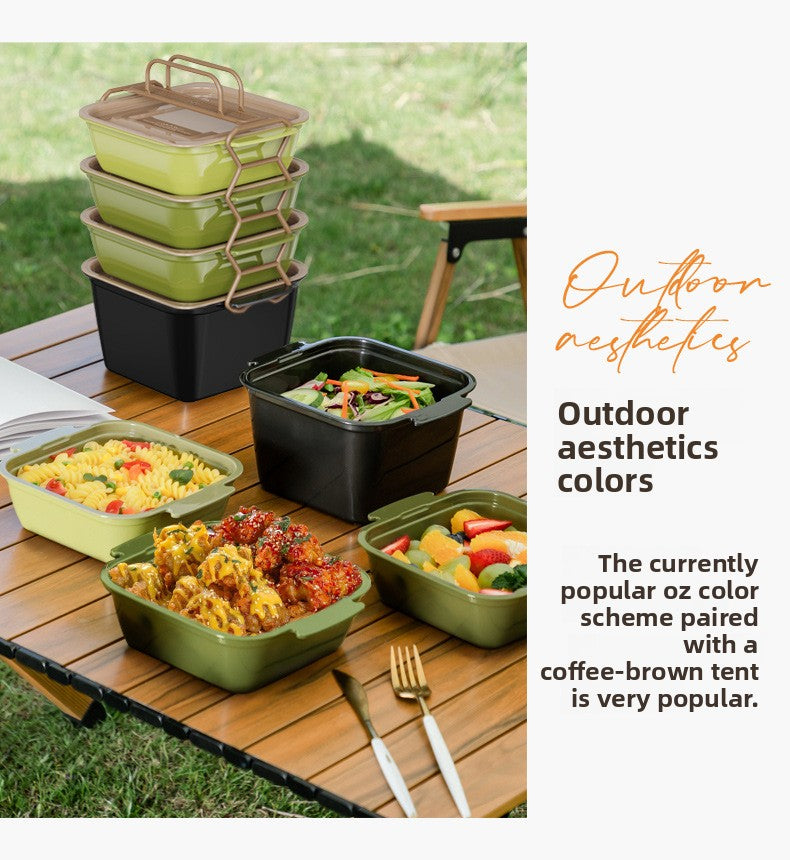 Outdoor Portable Picnic Box Foldable Student Multifunctional Lunch Box Portable Outdoor Food Grade Fresh-Keeping Fruit Box