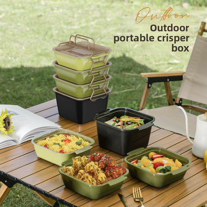 Outdoor Portable Picnic Box Foldable Student Multifunctional Lunch Box Portable Outdoor Food Grade Fresh-Keeping Fruit Box
